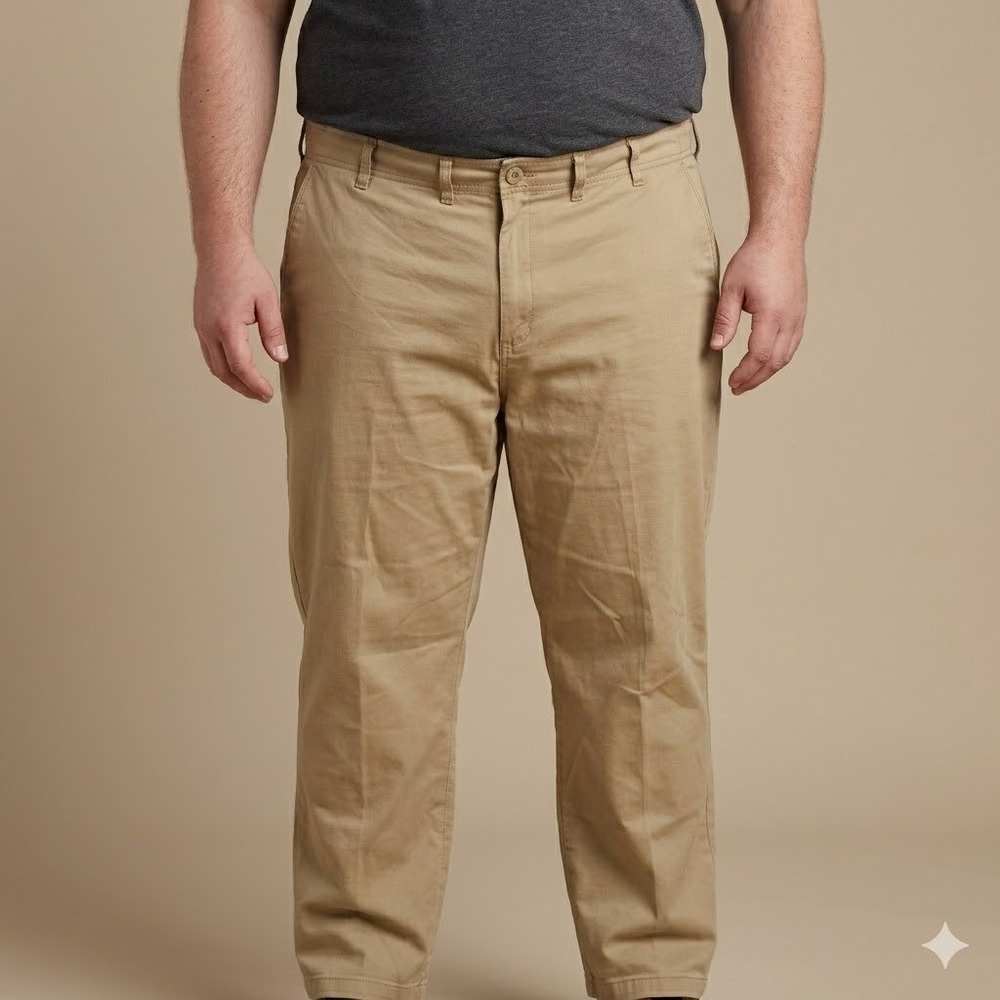 Lee Extreme Comfort Khaki Pants Stretch Straight Big Tall Size 46x28